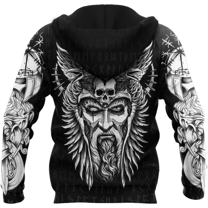 FUNSTUFFPRINT  Odin Viking Warrior  3D Baseball Jacket Hoodie and Zip Hoodie