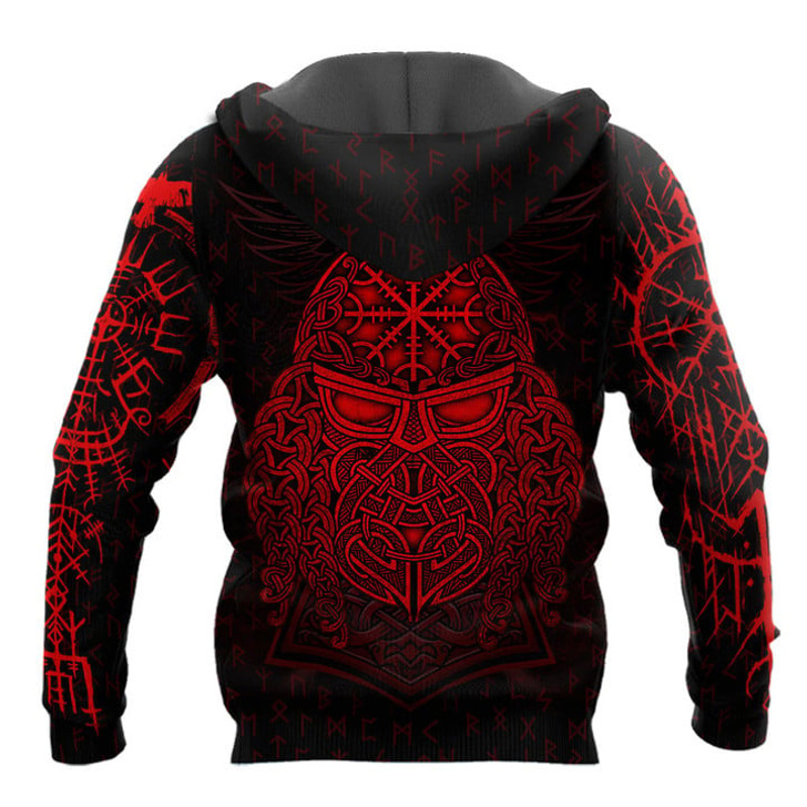 FUNSTUFFPRINT  Viking Warriors Hoodie 3D Baseball Jacket Hoodie and Zip Hoodie