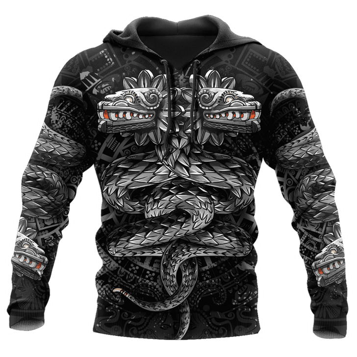 FUNSTUFFPRINT Aztec Mexican Snake God Quetzalcoatl Unisex  3D Baseball Jacket Hoodie and Zip Hoodie