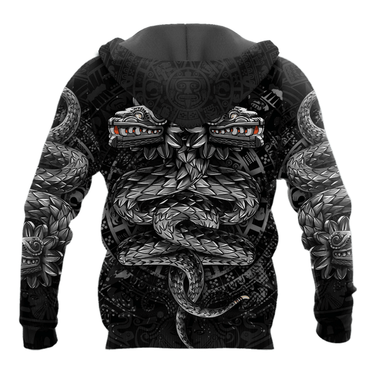 FUNSTUFFPRINT Aztec Mexican Snake God Quetzalcoatl Unisex  3D Baseball Jacket Hoodie and Zip Hoodie