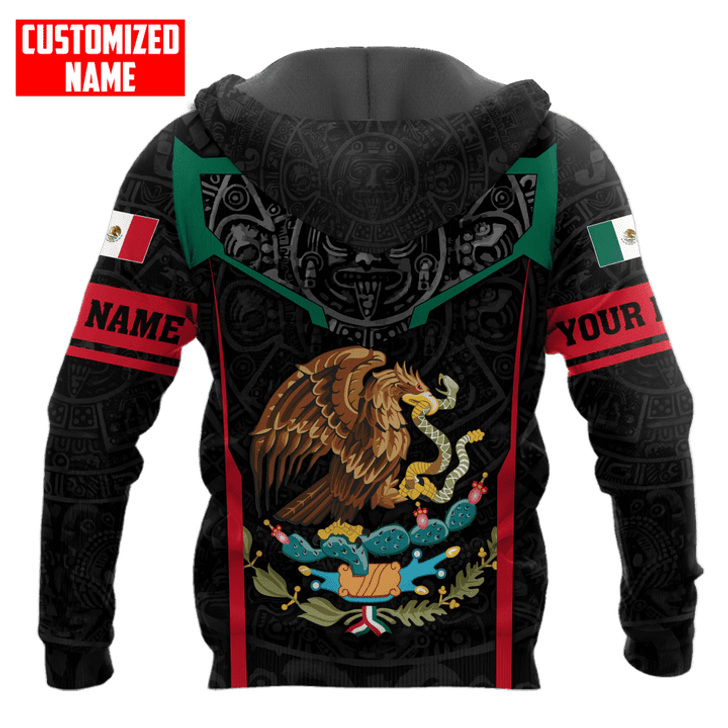 FUNSTUFFPRINT   Personalized Mexico Aztec Calendar Frame Unisex  3D Baseball Jacket Hoodie and Zip Hoodie