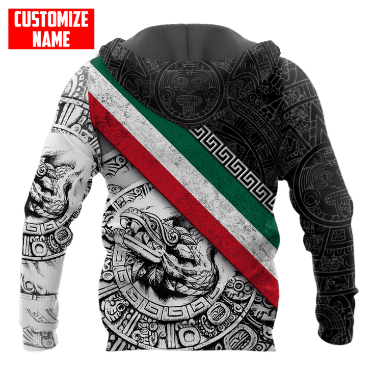 FUNSTUFFPRINT  Personalized Mexico Aztec Line Quetzalcoatl Pattern Unisex  3D Baseball Jacket Hoodie and Zip Hoodie
