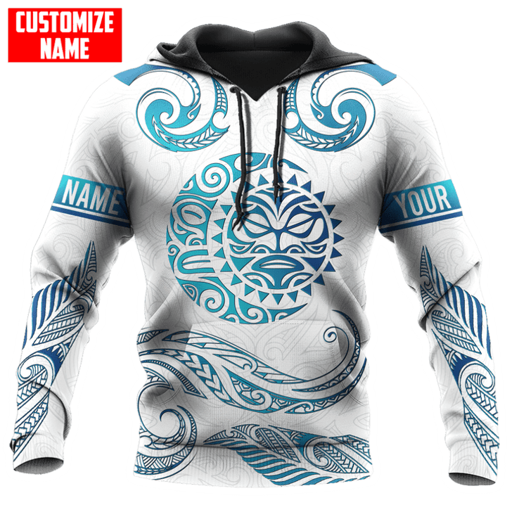 FUNSTUFFPRINT  Personalized New Zealand Aotearoa Fern Tattoo Sun Moon Maori 3D Baseball Jacket Hoodie and Zip Hoodie