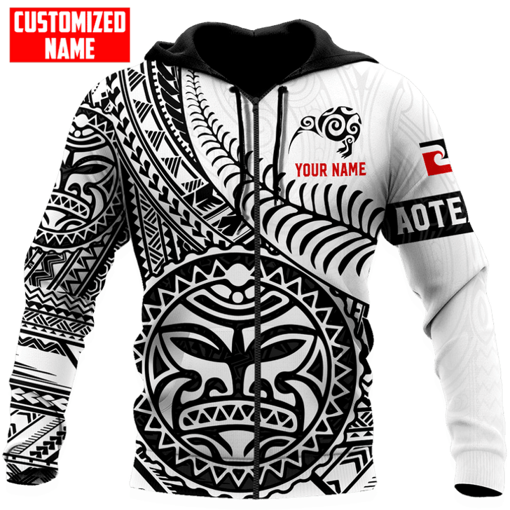 FUNSTUFFPRINT  Personalized New Zealand Maori Aotearoa Sun Tattoo Kiwi 3D Baseball Jacket Hoodie and Zip Hoodie