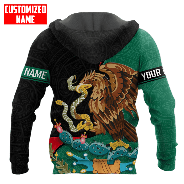 FUNSTUFFPRINT Customized Name Mexico All D Over Printed Unisex  3D Hoodie and Zip Hoodie
