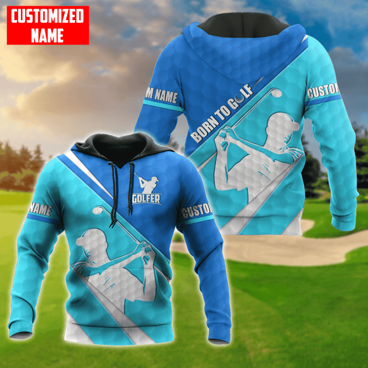 FUNSTUFFPRINT Personalized Golf Born To Golf  3D Hoodie and Zip Hoodie