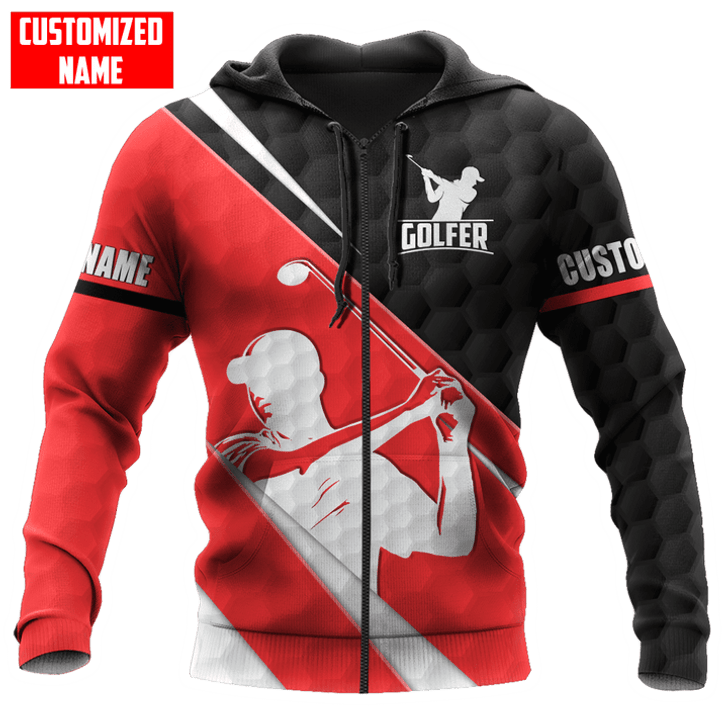 FUNSTUFFPRINT Personalized Golf Born To Golf   3D Hoodie and Zip Hoodie