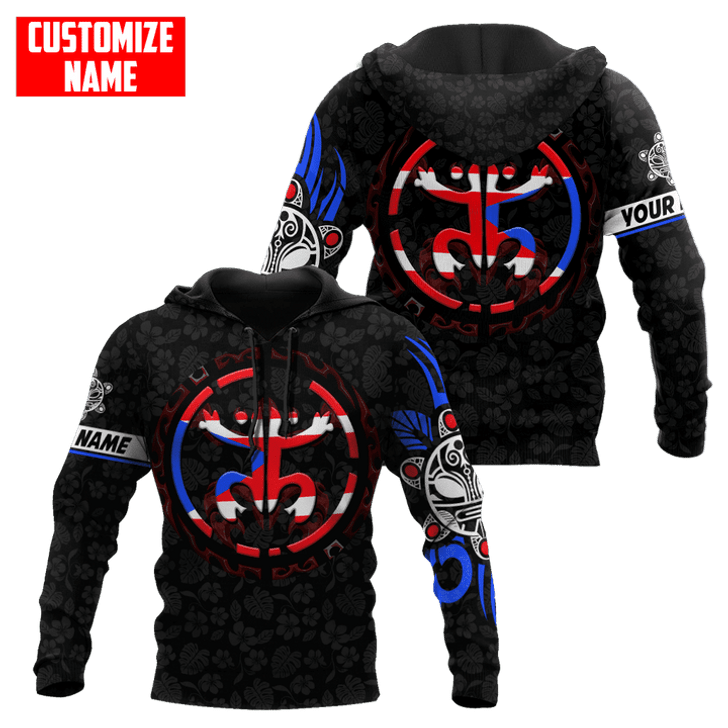 FUNSTUFFPRINT Personalized Puerto Rico Coqui Sun Taino Tattoo  3D Hoodie and Zip Hoodie