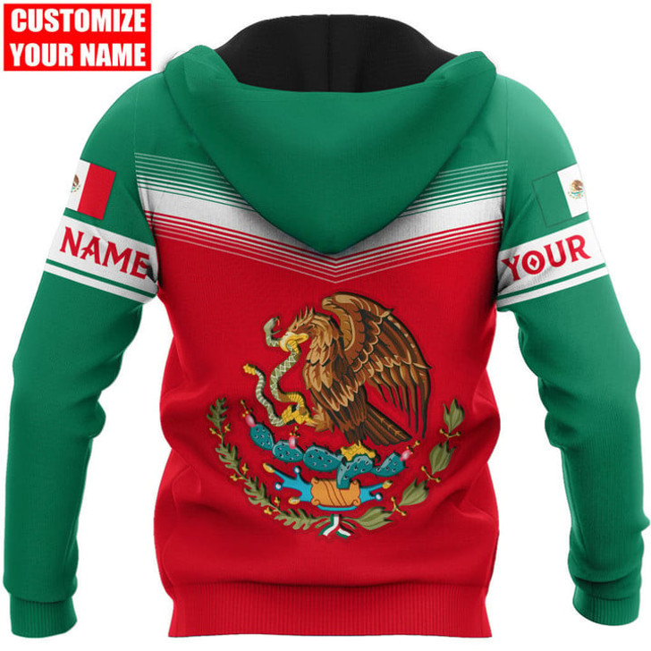 FUNSTUFFPRINT- Personalized Name Mexican  3D Hoodie and Zip Hoodie