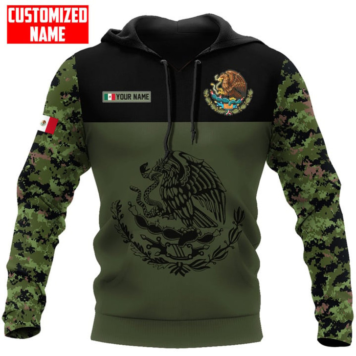 FUNSTUFFPRINT - Personalized Name Mexican  3D Hoodie and Zip Hoodie