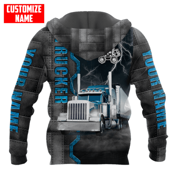 FUNSTUFFPRINT Trucker Hoodie  3D Hoodie and Zip Hoodie