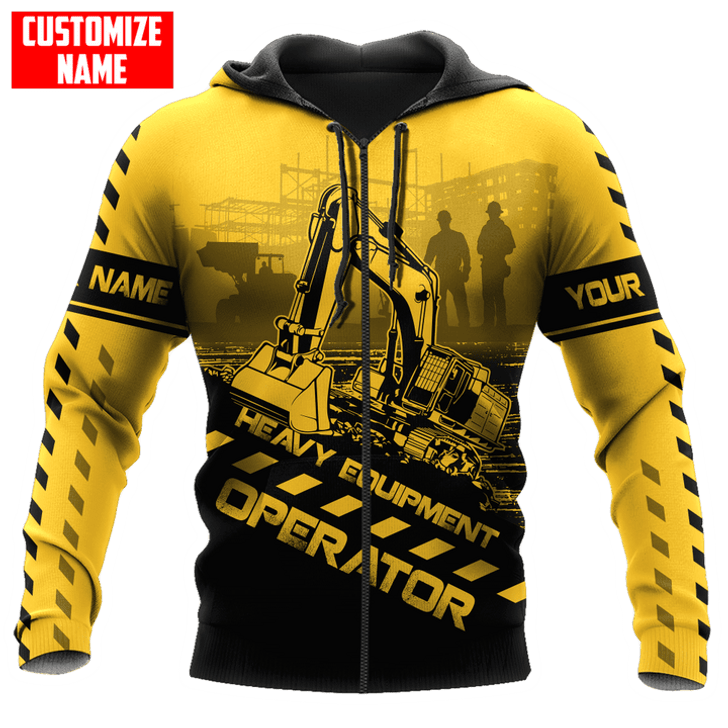 FUNSTUFFPRINT Personalized Excavator Hoodie MHBM  3D Hoodie and Zip Hoodie
