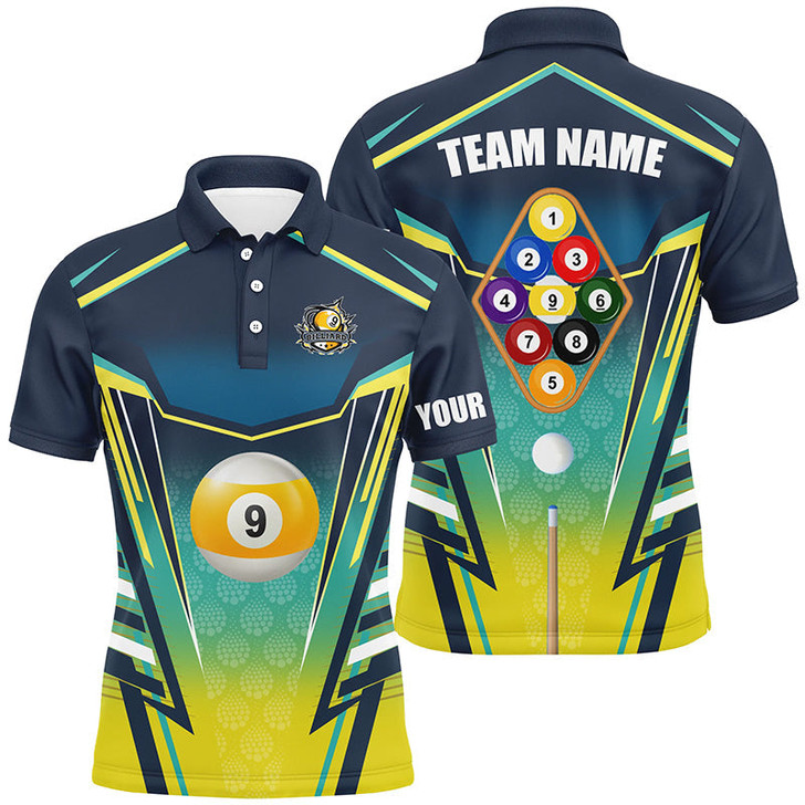 Custom 9 Ball Pool Billiard Jerseys Custom Polo Shirts For Men Best Uniform Billiard Team Shirts