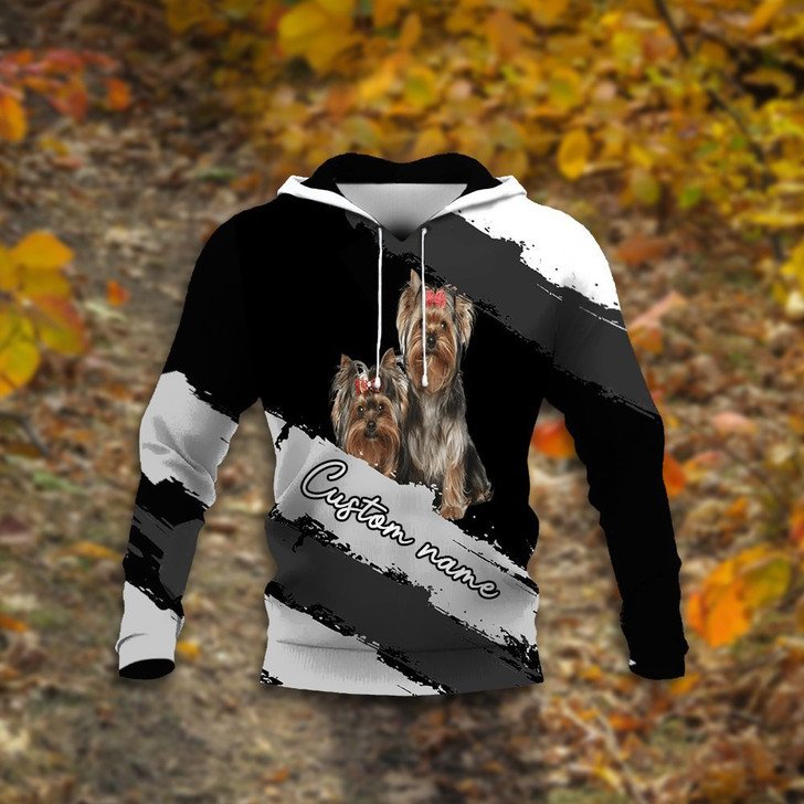 FUNSTUFFPRINT Yorkshire Terrier Thcn Ntlw Personalized Name Unisex 3D Hoodie and Zip Hoodie