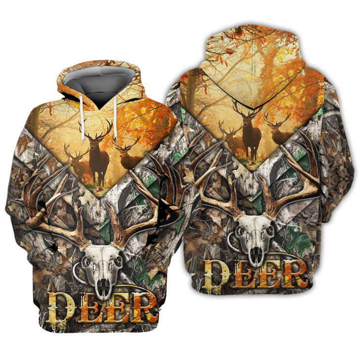 FUNSTUFFPRINT Deer Hunting  3D Hoodie and Zip Hoodie