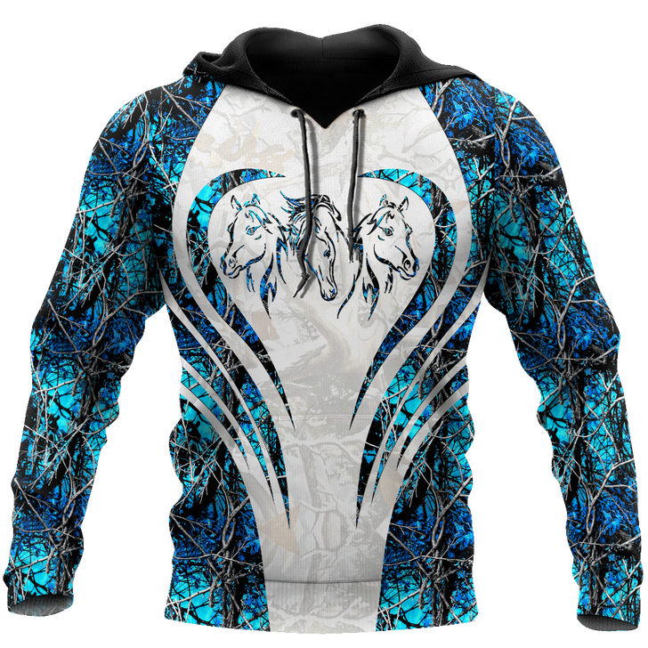 FUNSTUFFPRINT Hoodie Beautiful Horse 3D Hoodie and Zip Hoodie