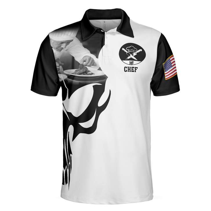 Chef Proud Skull Unisex Short Sleeve Polo Shirt, If You Think You Can Do My Job Chef Polo Shirt, Best Chef Shirt For Men