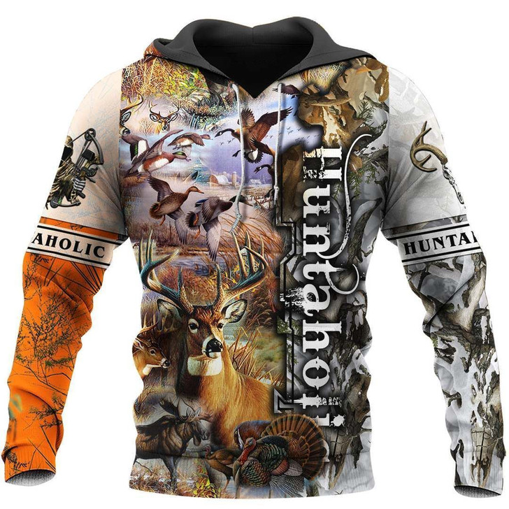 FUNSTUFFPRINT Huntaholic 3D Printing Pullover 3D Hoodie and Zip Hoodie