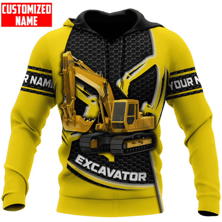 FUNSTUFFPRINT Personalized Excavator Hoodie NHBM   3D Hoodie and Zip Hoodie