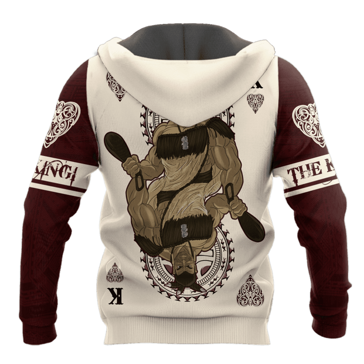 FUNSTUFFPRINT  New Zealand Maori King Te Kingi Card  3D Hoodie and Zip Hoodie