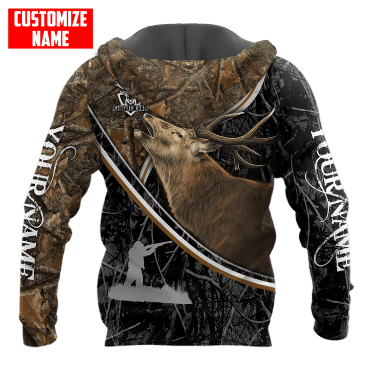 FUNSTUFFPRINT Personalized Deer Hunting Hoodie MHBM 3D Hoodie and Zip Hoodie