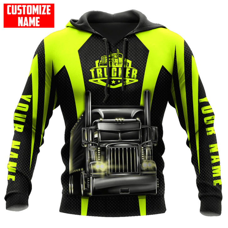 FUNSTUFFPRINT - Personalized Trucker  3D Hoodie and Zip Hoodie