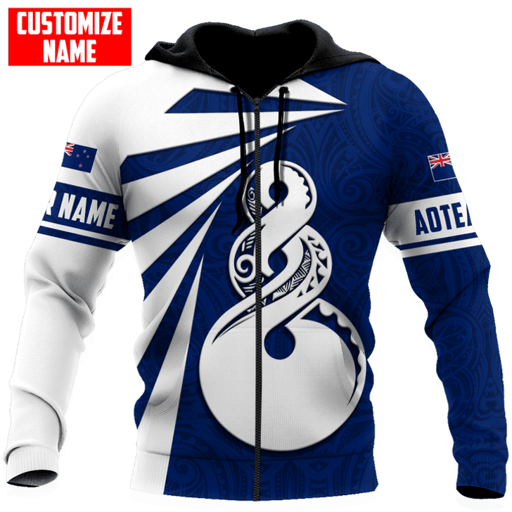 FUNSTUFFPRINT Personalized New Zealand Maori Triple Twist 3D Hoodie and Zip Hoodie