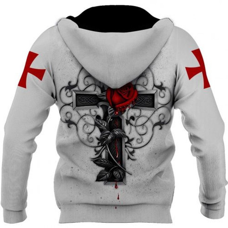 FUNSTUFFPRINT Christian 3D Hoodie Crosses And Roses   3D Hoodie and Zip Hoodie