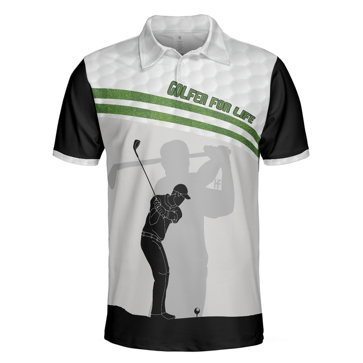 Golfer For Life Golf Men Polo Shirt, Golf Swing Shirt For Male Golfers, Best Golf Shirt For Hot Weather, Best Gift For Golfers