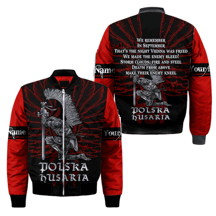 FUNSTUFFPRINT Premium Bomber Jacket Winged Hussars 3D All Over Print 3D Bomber Jacket S3BJ-10037