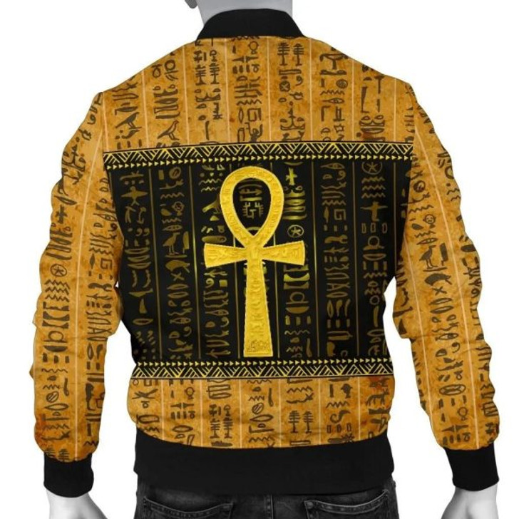 FUNSTUFFPRINT African Men’s Bomber Jacket – Ankh Egypt – BN18 Bomber Jacket 3D Bomber Jacket