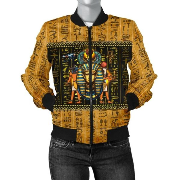 FUNSTUFFPRINT African Women’s Bomber Jacket – Mysteries Of Ancient Egypt – BN18 Bomber Jacket 3D Bomber Jacket