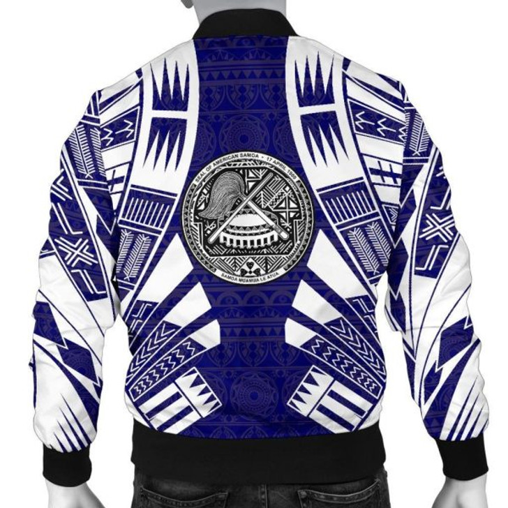 FUNSTUFFPRINT American Samoa Men Bomber Jackets – Polynesian Tattoo Flag – BN0110 Bomber Jacket 3D Bomber Jacket