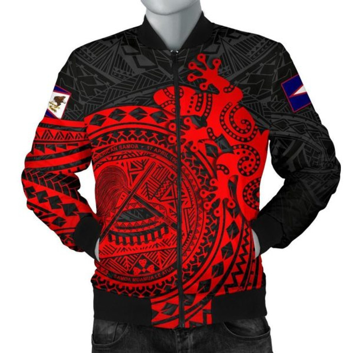 FUNSTUFFPRINT American Samoa Men’s Bomber Jacket – Polynesian Lizard – BN15 Bomber Jacket 3D Bomber Jacket