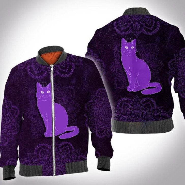 FUNSTUFFPRINT Animal mandala cat 3D All Over Printed Shirt, Sweatshirt, Hoodie, Bomber Jacketize S – 5XL Bomber Jacket 3D Bomber Jacket