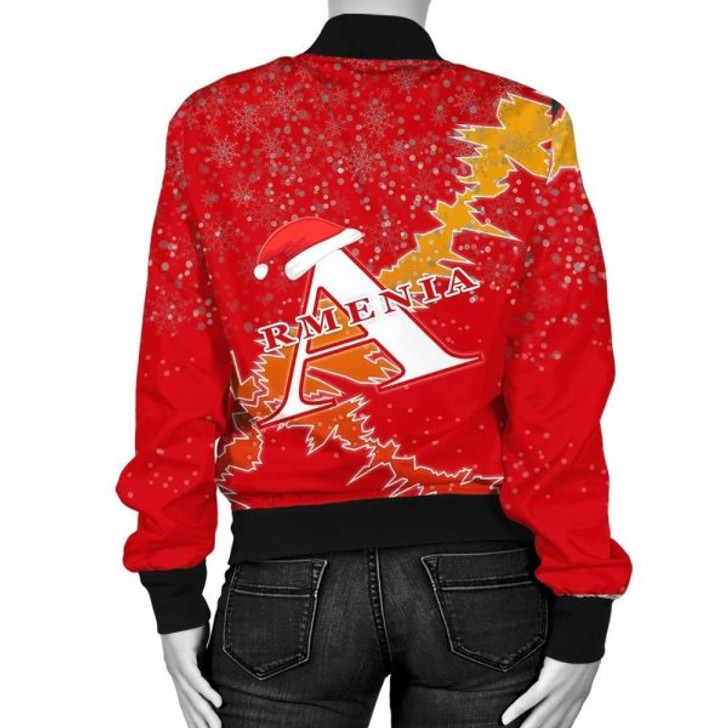 FUNSTUFFPRINT Armenia Christmas Coat Of Arms Women Bomber Jacket X Style J78 Bomber Jacket 3D Bomber Jacket