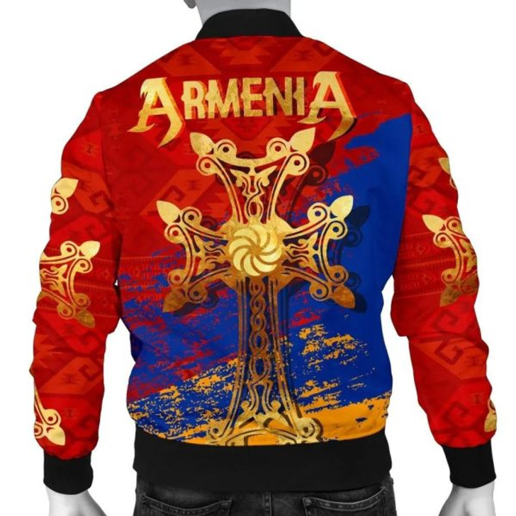 FUNSTUFFPRINT Armenia Khachkar, Armenian Cross Special Men’s Bomber Jacket A7 Bomber Jacket 3D Bomber Jacket
