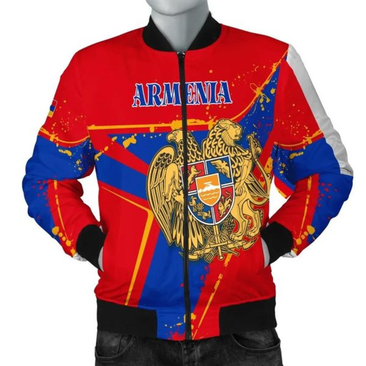 FUNSTUFFPRINT Armenia Men’s Bomber Jacket – The Pride of Armenia – BN23 Bomber Jacket 3D Bomber Jacket