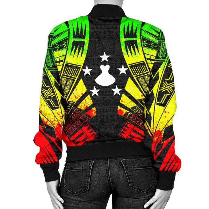 FUNSTUFFPRINT Austral Islands Women Bomber Jacket – Polynesian Tattoo Reggae – BN0110 Bomber Jacket 3D Bomber Jacket