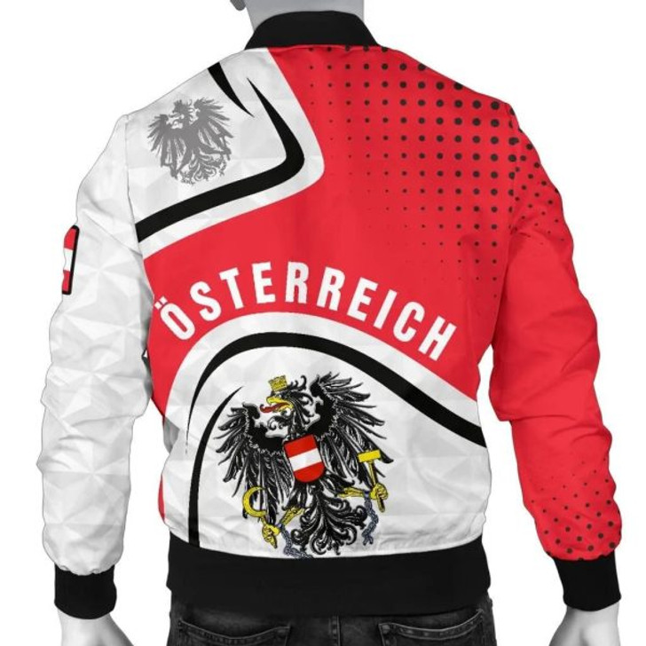 FUNSTUFFPRINT Austria Men’s Bomber Jacket – Austrian Coat Of Arms and Flag – BN18 Bomber Jacket 3D Bomber Jacket