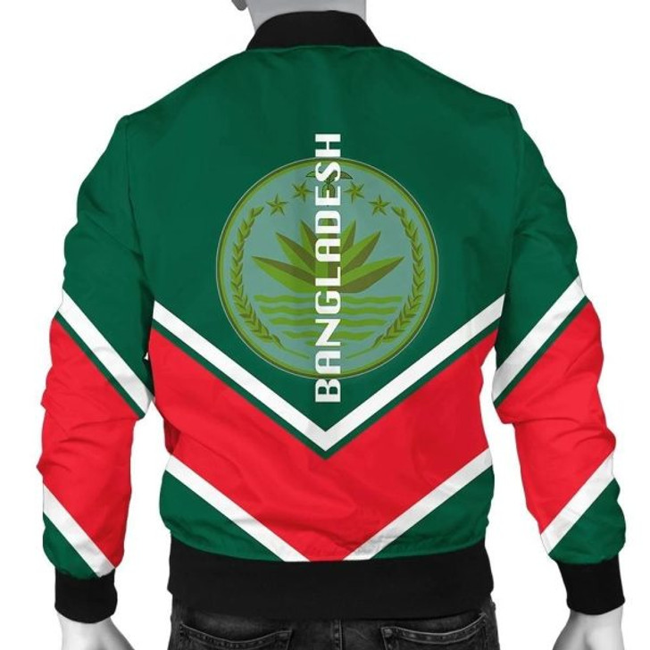 FUNSTUFFPRINT Bangladesh Coat Of Arms Men Bomber Jacket Lucian Style J5W Bomber Jacket 3D Bomber Jacket