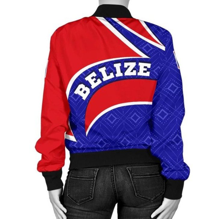 FUNSTUFFPRINT Belize Women’s Bomber Jacket – Belize Coat Of Arms – BN18 Bomber Jacket 3D Bomber Jacket