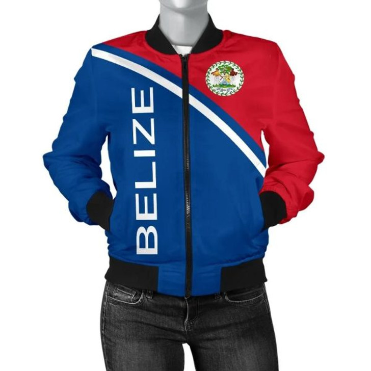 FUNSTUFFPRINT Belize Women’s Bomber Jacket – Curve Version – BN09 Bomber Jacket 3D Bomber Jacket