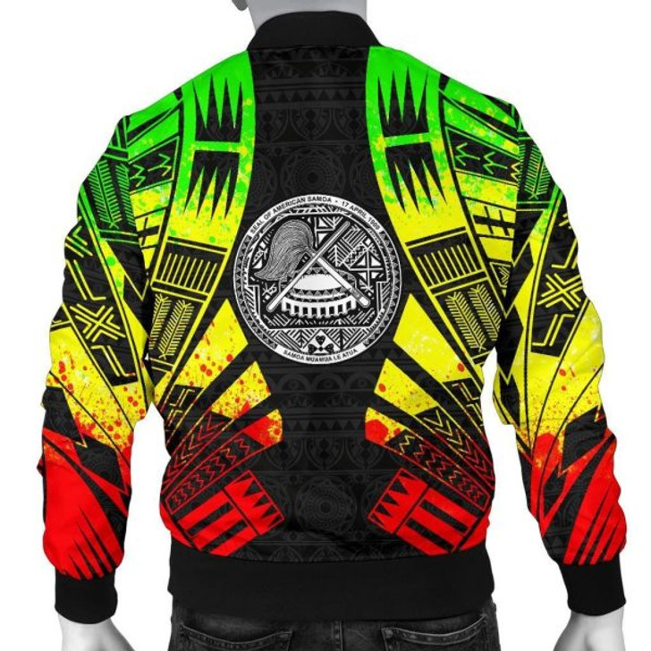 FUNSTUFFPRINT Bomber Jacket American Samoa – Polynesian Tattoo Reggae – BN0110 Bomber Jacket 3D Bomber Jacket