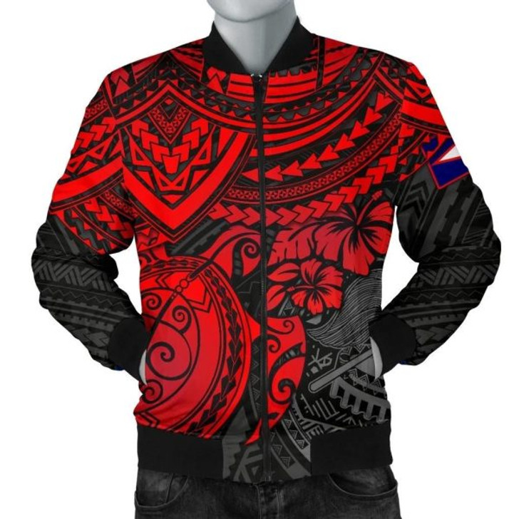 FUNSTUFFPRINT Bomber Jacket American Samoa Polynesian – Red Turtle – BN15 Bomber Jacket 3D Bomber Jacket