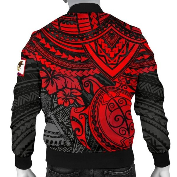 FUNSTUFFPRINT Bomber Jacket American Samoa Polynesian – Red Turtle – BN15 Bomber Jacket 3D Bomber Jacket