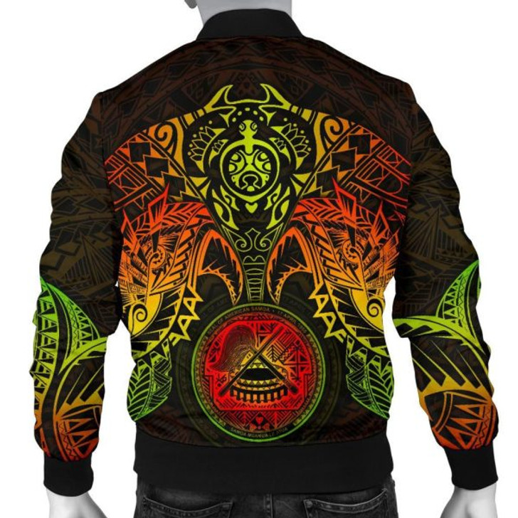FUNSTUFFPRINT Bomber Jacket American Samoa Polynesian – Reggae Turtle Manta Ray – BN18 Bomber Jacket 3D Bomber Jacket