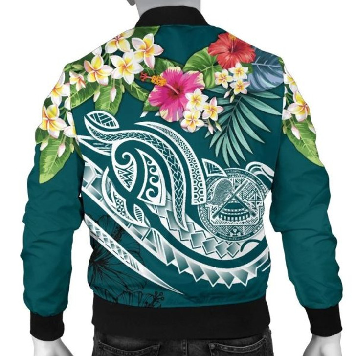 FUNSTUFFPRINT Bomber Jacket American Samoa Polynesian Summer Plumeria – BN15 Bomber Jacket 3D Bomber Jacket