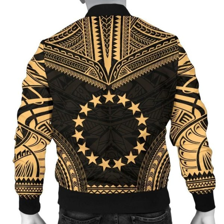 FUNSTUFFPRINT Bomber Jacket Cook Islands Polynesian Chief – Gold Version – Bn10 Bomber Jacket 3D Bomber Jacket