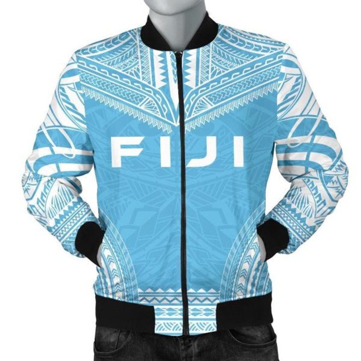 FUNSTUFFPRINT Bomber Jacket Fiji Flag Polynesian Chief 3D Bomber Jacket